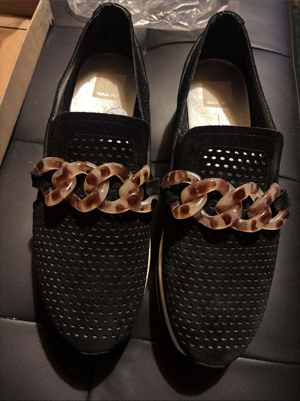 Dolce Vita Platform Slip-On Shoes in Black & Pink NWT